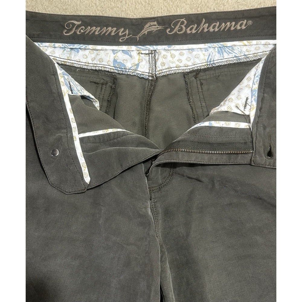 Tommy Bahama Pants Men's 34 Olive Green Straight Leg Casual Adult Lyocell